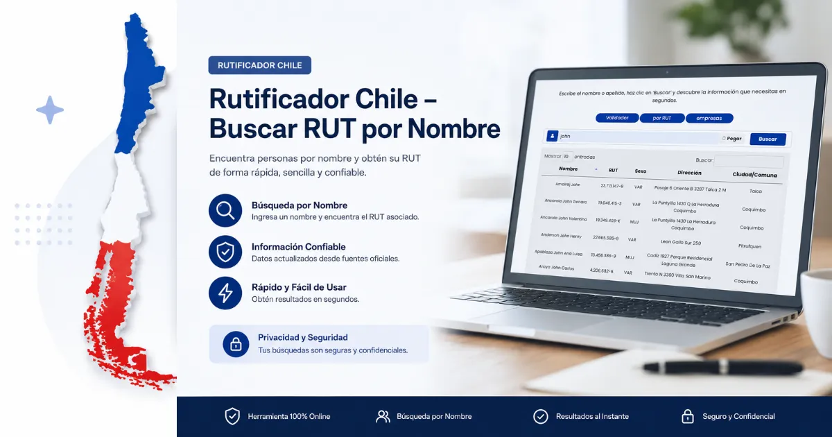 Rutificador Chile: Buscar RUT por Nombre y Firma